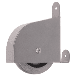 Contemporary Ladder Wheel Assembly for Library Ladders, Satin Nickel