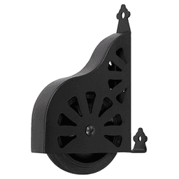 Standard Ladder Wheel Assembly for Library Ladders, Black