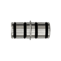 Round Rail Connector for Rolling Barn Doors & Library Ladders, Stainless Steel
