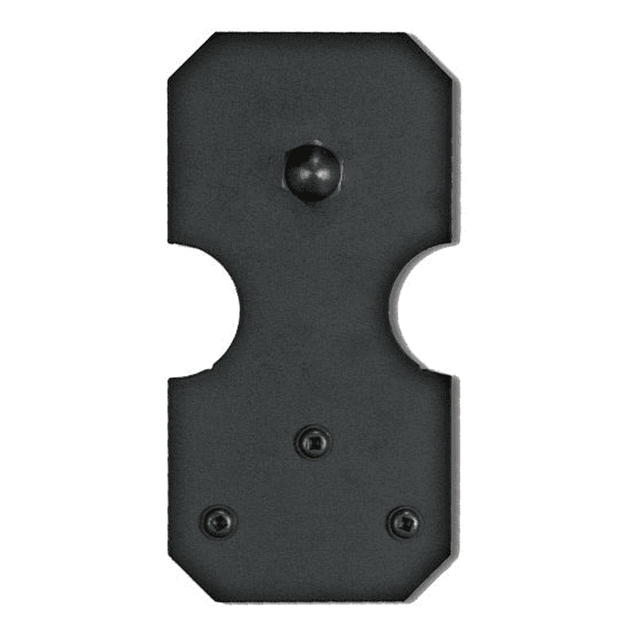 Notched Strap with Roller for Rolling Barn Doors, Black