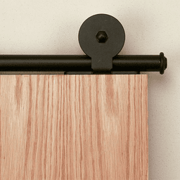 Top Mount Hardware Kit for Rolling Barn Doors, Black