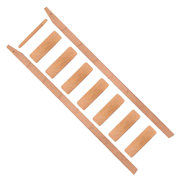 8' x 20" Wide Cherry Unassembled Library Ladder with Built-In Handle, Unfinished