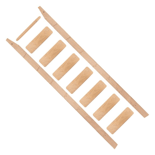 8' x 20" Wide Maple Unassembled Library Ladder, Unfinished