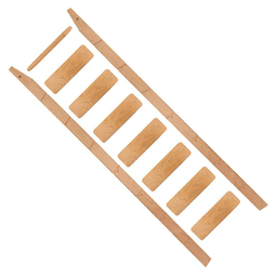 8' x 20" Wide Red Oak Unassembled Library Ladder, Unfinished