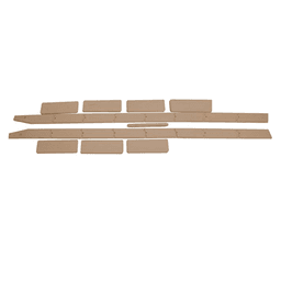 8' x 16" Wide Cherry Unassembled Library Ladder, Unfinished