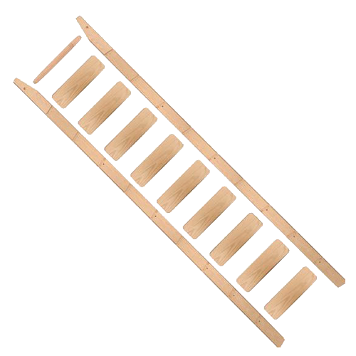 10' x 20" Wide Maple Unassembled Library Ladder, Unfinished