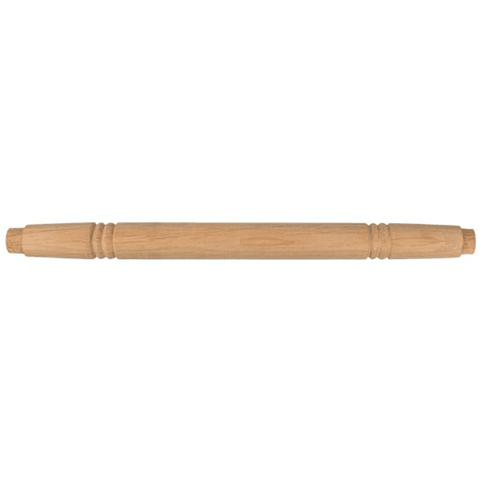 1-1/4" x 19-3/8" Wide Turned Top Rung for Library Ladders, Alder