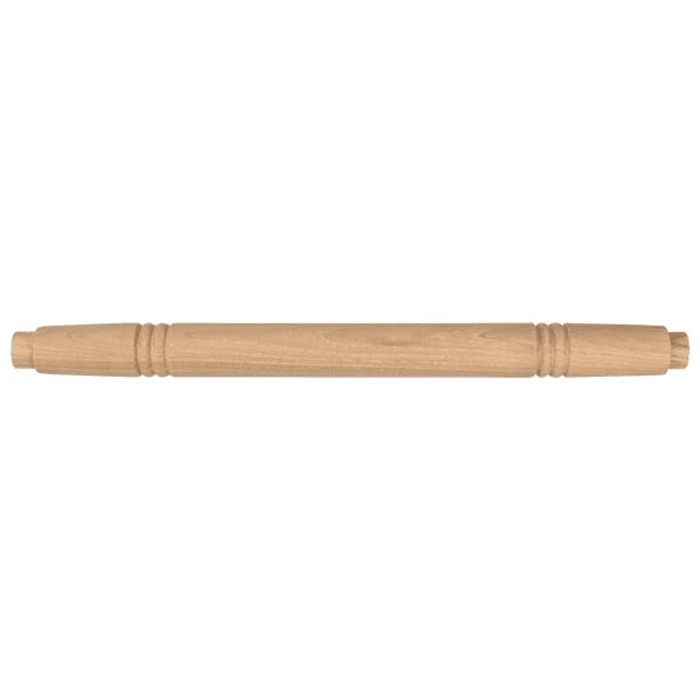 1-1/4" x 19-3/8" Wide Turned Top Rung for Library Ladders, Ash