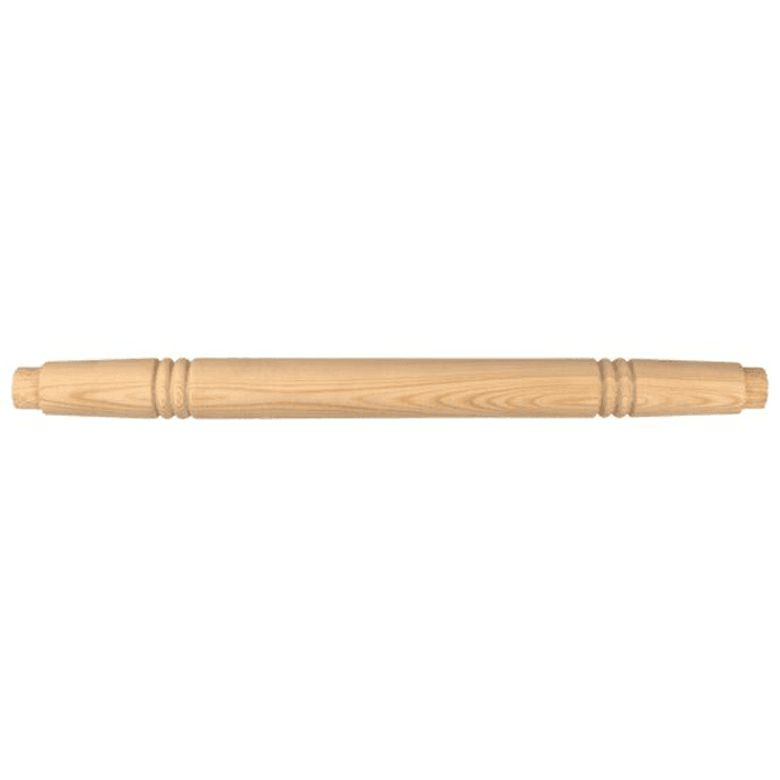 1-1/4" x 19-3/8" Wide Turned Top Rung for Library Ladders, Pine