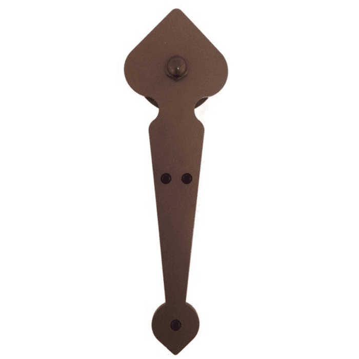 Spade Style non-Forged Strap with Roller for Rolling Barn Doors, Oil Rubbed Bronze