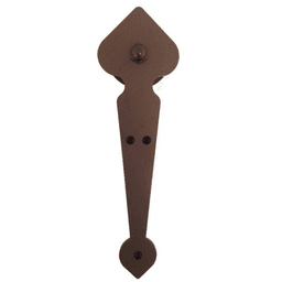 Spade Style non-Forged Strap with Roller for Rolling Barn Doors, Oil Rubbed Bronze