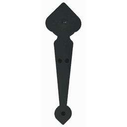 Spade Style non-Forged Strap with Roller for Rolling Barn Doors, Black