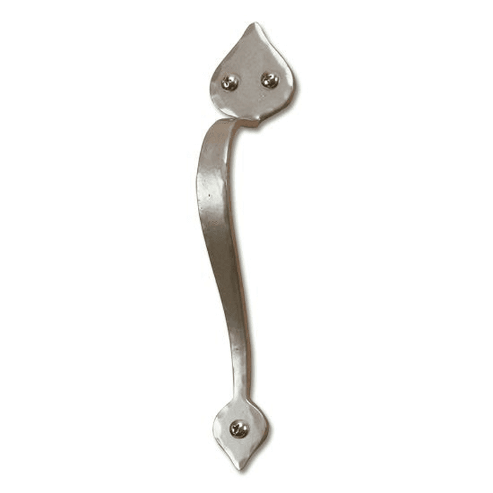 Design #1, Hand Forged Handle for Rolling Barn Doors, Satin Nickel