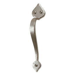 Design #1, Hand Forged Handle for Rolling Barn Doors, Satin Nickel