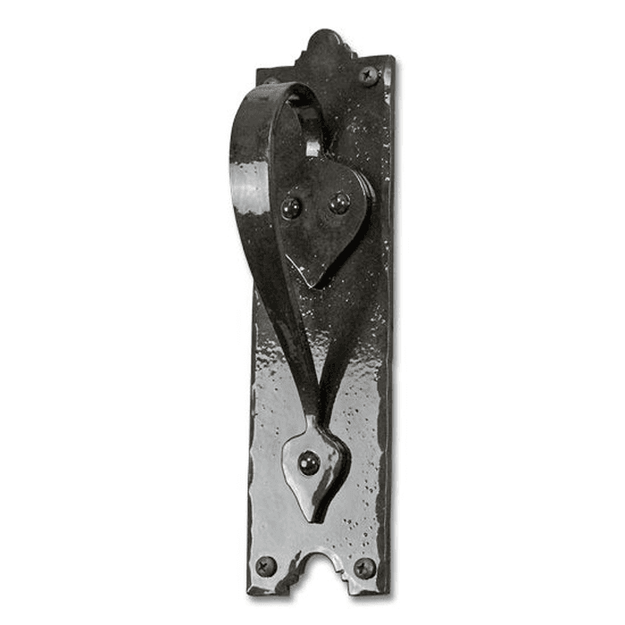 Design #4, Hand Forged Handle for Rolling Barn Doors, Black