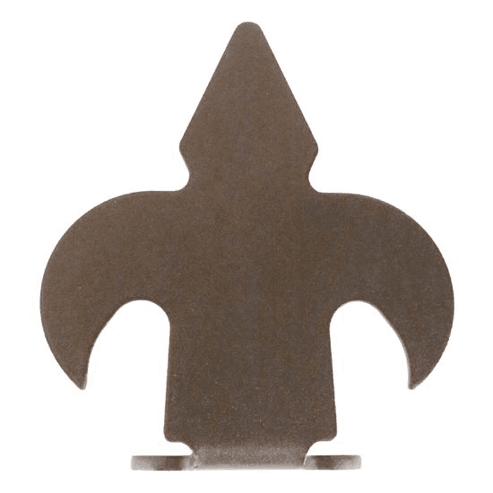 Fleur-Di-Lis Style non-Forged Center Guide for Rolling Barn Doors, Oil Rubbed Bronze