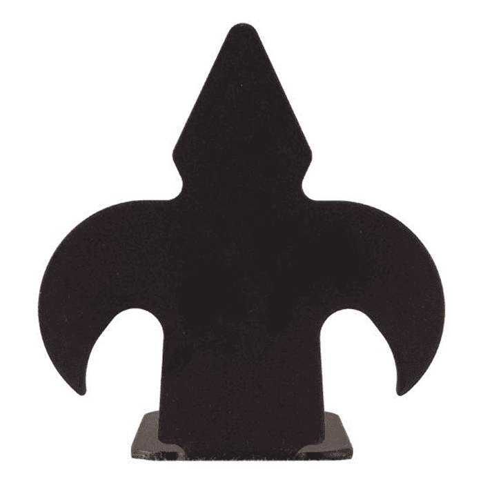 Fleur-Di-Lis Style non-Forged Center Guide for Rolling Barn Doors, Black