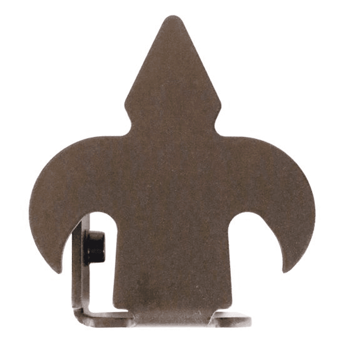 Fleur-Di-Lis Style non-Forged Left Stop for Rolling Barn Doors, Oil Rubbed Bronze