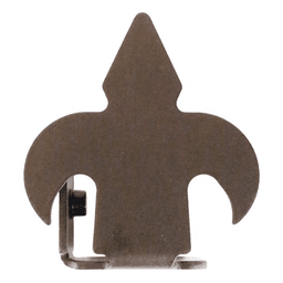 Fleur-Di-Lis Style non-Forged Left Stop for Rolling Barn Doors, Oil Rubbed Bronze