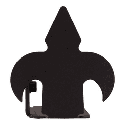 Fleur-Di-Lis Style non-Forged Left Stop for Rolling Barn Doors, Black