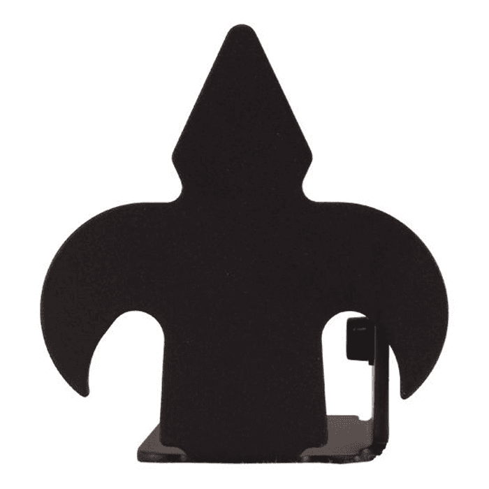 Fleur-Di-Lis Style non-Forged Right Stop for Rolling Barn Doors, Black