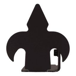 Fleur-Di-Lis Style non-Forged Right Stop for Rolling Barn Doors, Black