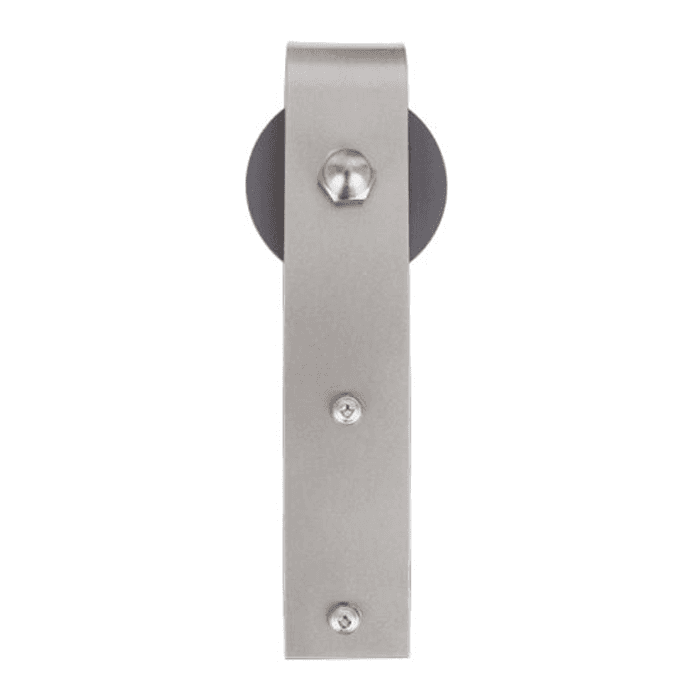 Hook Strap with Roller for Rolling Barn Doors, Satin Nickel