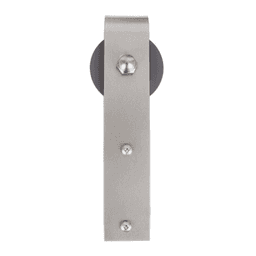 Hook Strap with Roller for Rolling Barn Doors, Satin Nickel