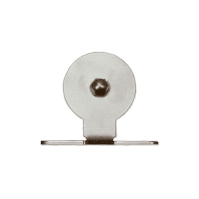 Top Mount with Roller for Rolling Barn Doors, Satin Nickel