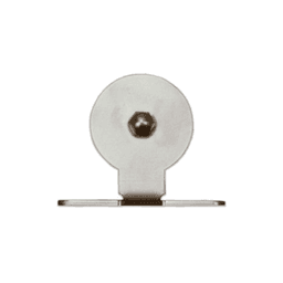 Top Mount with Roller for Rolling Barn Doors, Satin Nickel