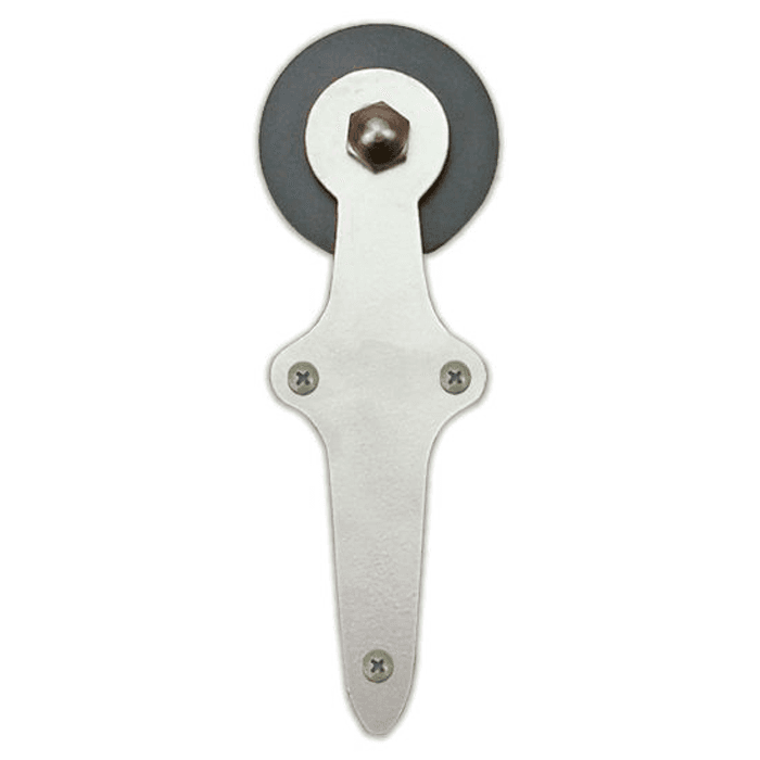 Wright Strap with Roller for Rolling Barn Doors, Satin Nickel