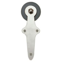 Wright Strap with Roller for Rolling Barn Doors, Satin Nickel