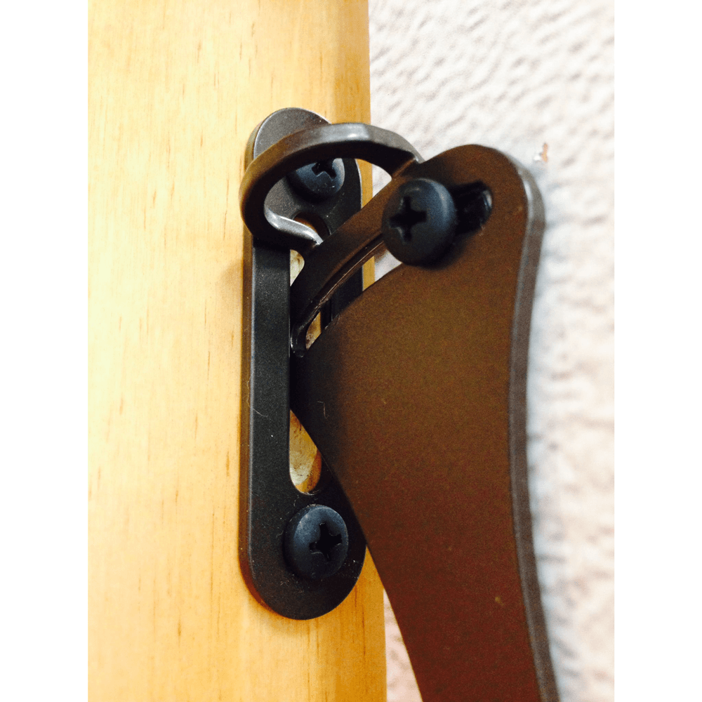 Door Latch and Strike Plate, Non-Handed for Rolling Barn Doors, Oil Rubbed Bronze