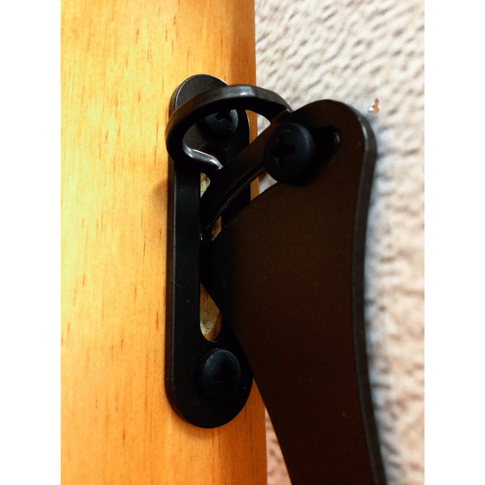 Door Latch and Strike Plate, Non-Handed for Rolling Barn Doors, Black