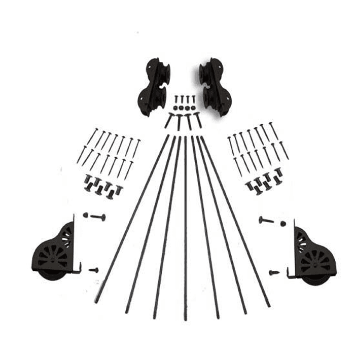 20" Wide Hardware Kit for Rolling Library Ladders, Oil Rubbed Bronze