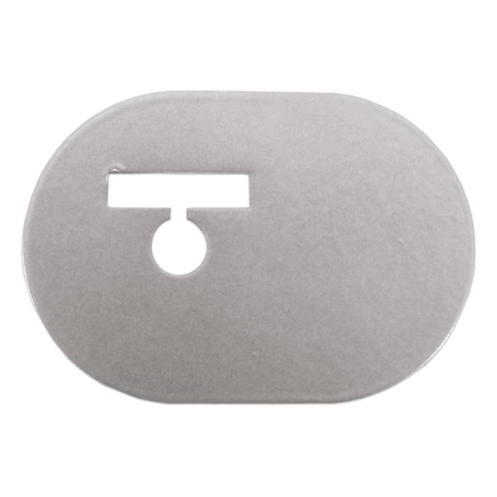 Center Door Stop for Bi-Parting Doors, Satin Nickel