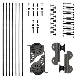 20" Wide Hardware Kit for Rolling Library Ladders, Hook Style, Oil Rubbed Bronze