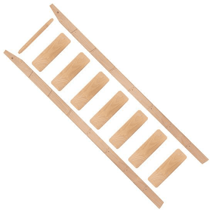 96"x20" Library Ladder Unassembled and Unfinished, Maple