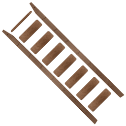 96"x20" Library Ladder Unassembled and Unfinished, Walnut