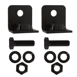 Flat Rail Stop Kit for Rolling Barn Doors, Black