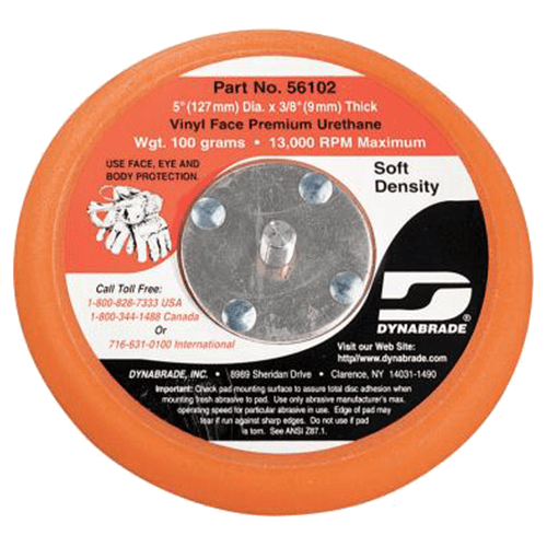 5" PSA Non-Vacuum Disc Backing Pad, No Holes, Soft