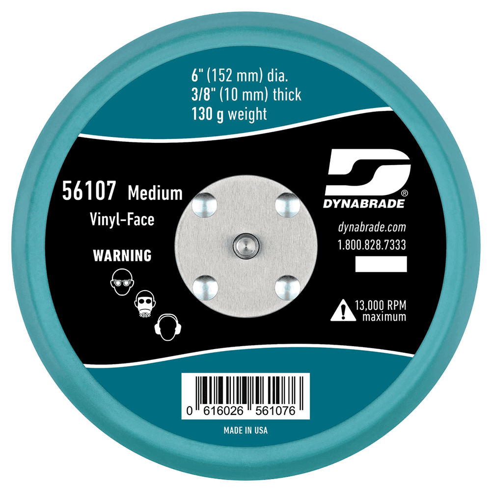 6" PSA Non-Vacuum Disc Backing Pad, No Holes