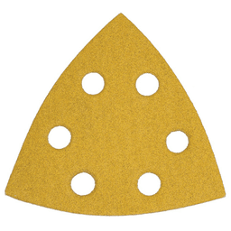 3-1/8" x 2-7/8" 120 Grit Aluminum Oxide Hook and Loop Triangular Abrasive Sheet (50/Pack)
