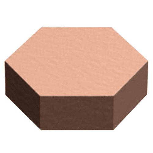 3/8" Foam Self-Adhesive Door Bumpers, Tan, Hexigonal, 5000 per Roll
