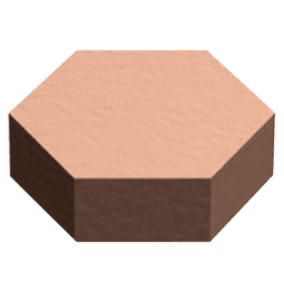 3/8" Foam Self-Adhesive Door Bumpers, Tan, Hexigonal, 5000 per Roll