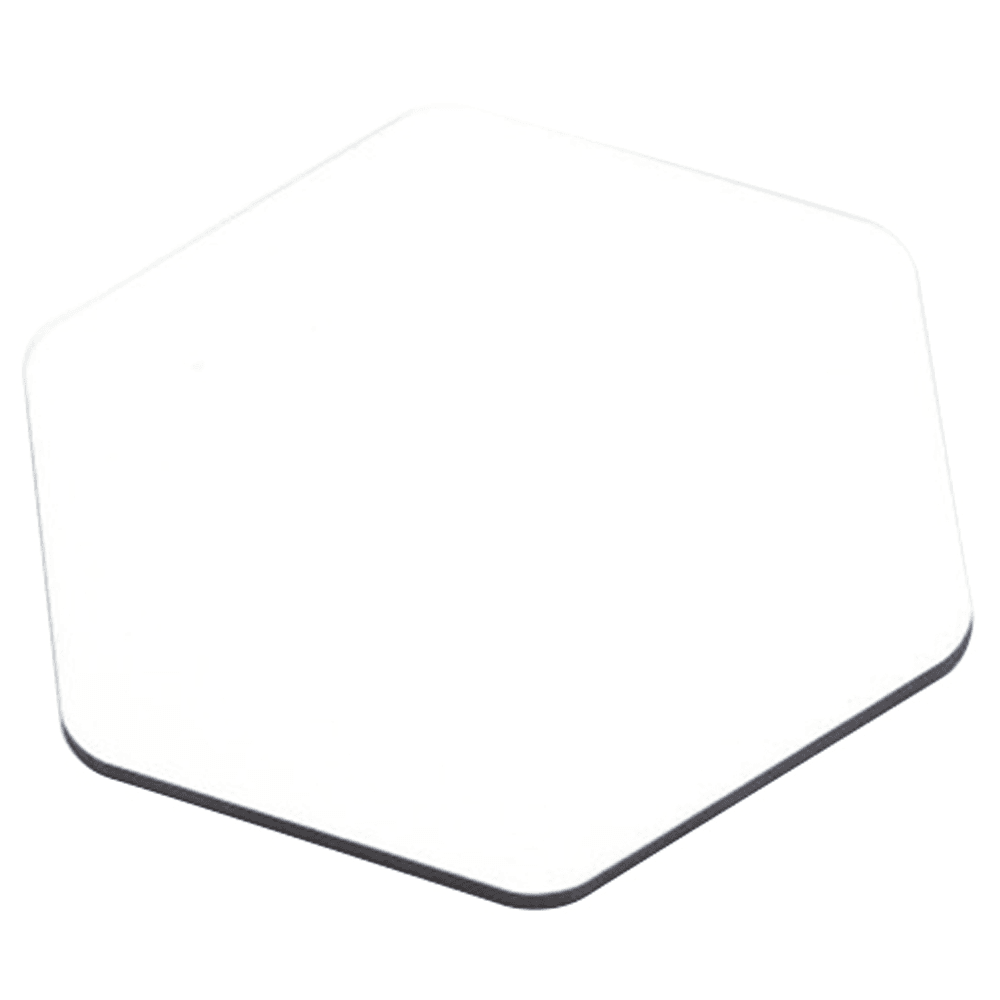 3/8" Foam Self-Adhesive Door Bumpers, White, Hexigonal, 5000 per Roll