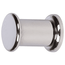 CH23A Button Coat Hook, Polished Stainless Steel
