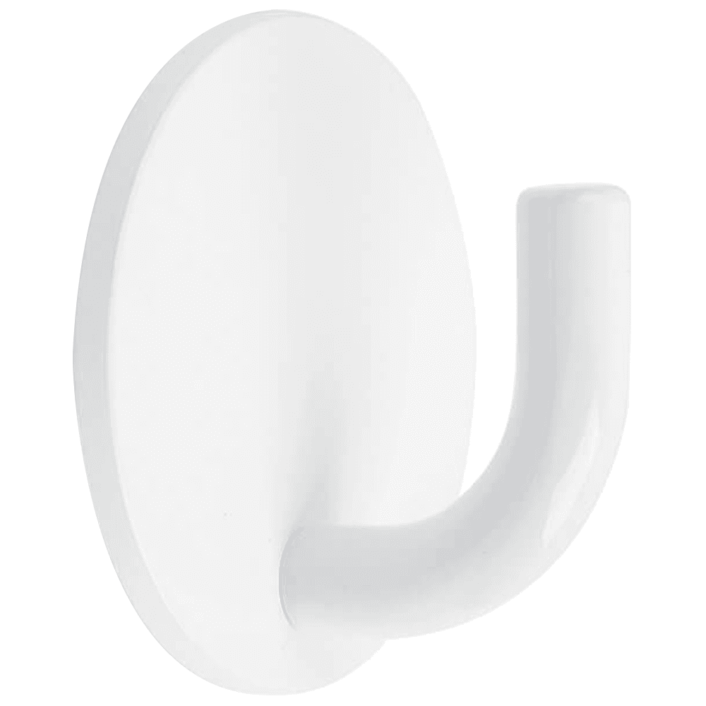 CH5 Single Coat Hook, Glossy White