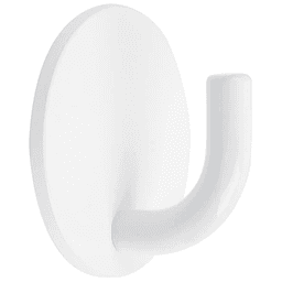 CH5 Single Coat Hook, Glossy White