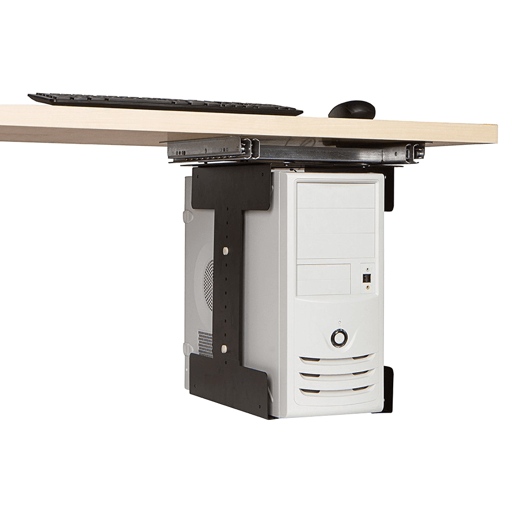 Universal CPU Holder with Swivel, Matte Black